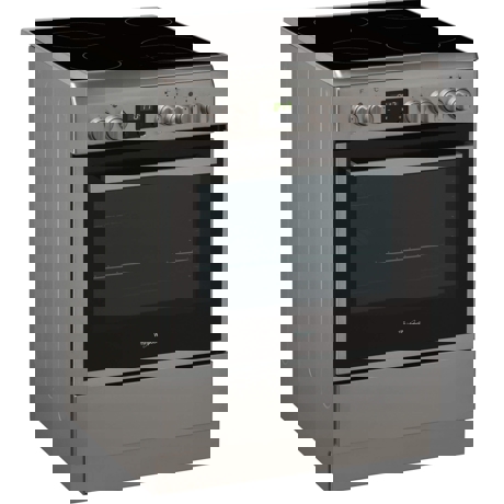 Aragaz electric Whirlpool ACMT 6533 IX, Plita vitroceramica cu 4 arzatoare, Cuptor electric 11 functii, 60x60 cm, Inox